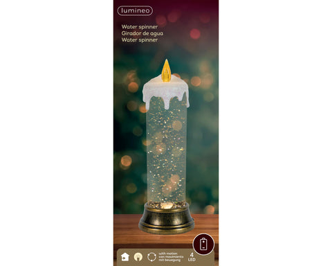 LED Wassersprenkler Kerze gold warmweiße LED 9.3x28cm