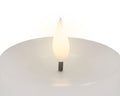 LED Echtwachskerze Flacker-Effekt weiß warmweiße LED 7.5x13.5cm