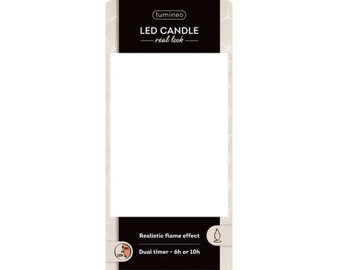 LED Echtwachskerze Flacker-Effekt weiß warmweiße LED 7.5x20cm