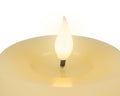 LED Echtwachskerze Flacker-Effekt creme warmweiße LED 7.5x9.5cm