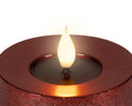 LED Echtwachskerze Flacker-Effekt ochsenblut warmweiße LED 7.5x6cm