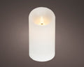 LED Echtwachskerze Flacker-Effekt weiß warmweiße LED 7.5x13.5cm