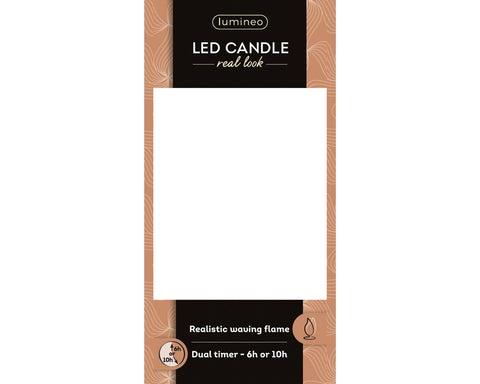 LED Echtwachskerze Flacker-Effekt weiß warmweiße LED 7.5x13.5cm