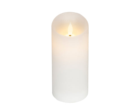 LED Echtwachskerze Flacker-Effekt weiß warmweiße LED 7.5x17cm