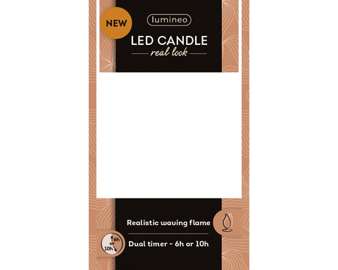 LED Echtwachskerze Flacker-Effekt creme warmweiße LED 7.5x10.5cm