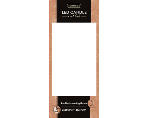 LED Echtwachskerze Flacker-Effekt rot warmweiße LED 7.5x17cm