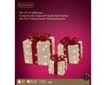 LED Geschenkschachteln 3er Set weiß warmweiße LED 25x25x28cm