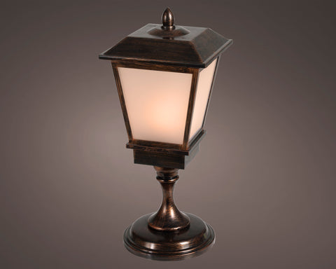 LED Laterne Flacker-Effekt Outdoor antikmessing 25x25x57.6cm
