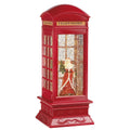 LED Wassersprenkler Telefonzelle rot warmweiße LED 11x11x27cm