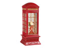 LED Wassersprenkler Telefonzelle rot warmweiße LED 11x11x27cm