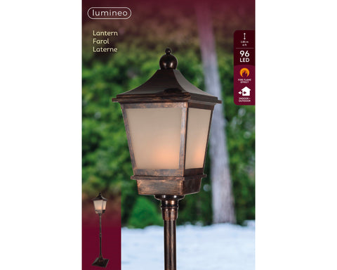 LED Straßenlaterne Outdoor antikmessing 37.5x37.5x185cm