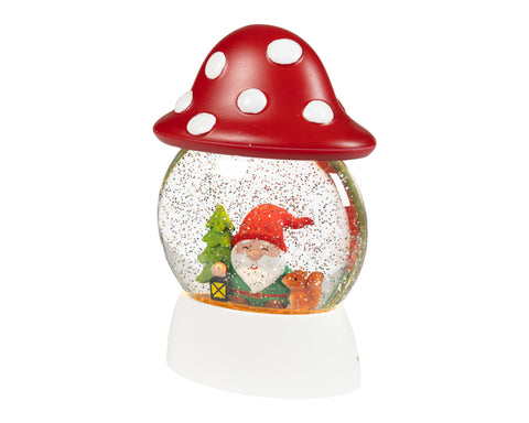 LED Wassersprenkler Pilz rot warmweiße LED 9.3x17.3x27cm