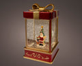 LED Wassersprenkler Geschenk rot warmweiße LED 12.8x12.8x23.3cm