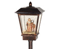 LED Wassersprenkler Straßenlaterne antikkupfer warmweiße LED 38x38x180cm