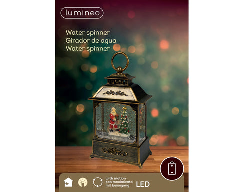 LED Wassersprenkler Santa dunkelbraun warmweiße LED 6.4x11.5x20.4cm