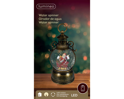 LED Wassersprenkler Santa dunkelbraun warmweiße LED 10x11x20.2cm