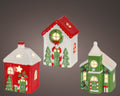 LED Haus Porzellan 7.4x6x12cm