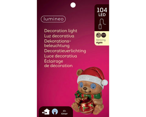 LED Bär Outdoor kaltweiße LED 21x23.5x28.5cm