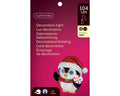 Led pinguin outdoor kaltweiße led dekoleuchte mit 104 leds, blinkenden augen, rotem santahut und schal