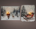 LED Bild Santa Flash-Effekt warmweiße & kaltweiße LED 1.5x38x28cm