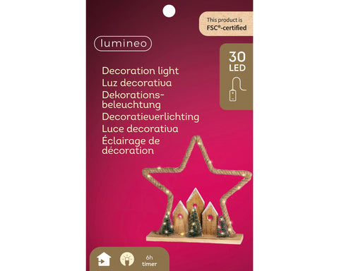 LED Tischlampe Jute natur warmweiße LED 8x40x39cm