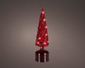 LED rotierender Glasbaum Flash-Effekt rot warmweiße LED 9x33.5cm