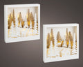 LED Szene Holz Rentier weiß warmweiße LED 4.5x25x25cm