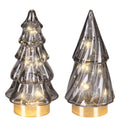 LED Baum Glas rauchgrau warmweiß 6x12.8cm