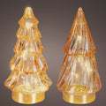 LED Baum Glas bernstein warmweiße LED 6x12.8cm