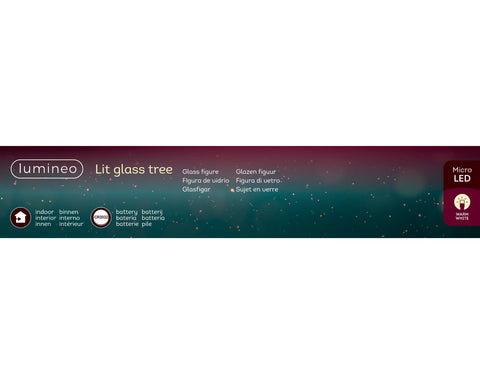LED Baum Glas bernstein warmweiße LED 6x12.8cm