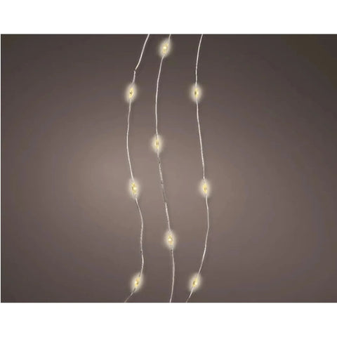 Delicate micro led strangbeleuchtung with warm white fairy lights on a thin flexible wire for indoor use