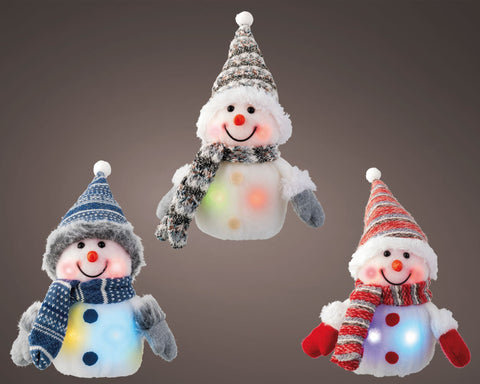 LED-Schneemann mit Farbwechsel 22 cm