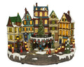 LED Szene Holz Winterstadt warmweiße LED 25.5x40x31.5cm