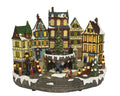 LED Szene Holz Winterstadt warmweiße LED 25.5x40x31.5cm