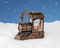 Wassersprenkler Zug gold warmweiße LED 11x25x23cm