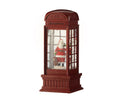 Wassersprenkler Telefonzelle rot warmweiße LED 11x11x25cm