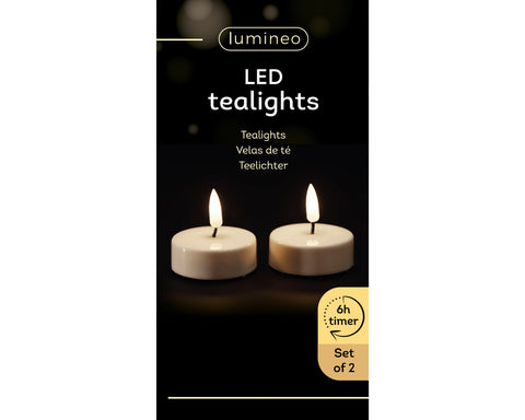 LED Teelicht weiß warmweiße LED 6x5.5cm