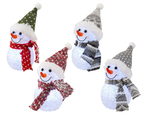 LED Schneemann kaltweiße LEDe LED 6x16cm