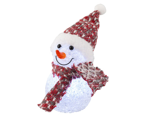 LED Schneemann kaltweiße LEDe LED 6x16cm