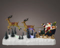 LED Szene Santa im Schlitten bunt 11.5x39.9x20.8cm