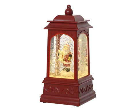 LED Wassersprenkler Telefonzelle ochsenblut warmweiße LED 9x9x20.5cm