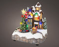 LED Szene Santa am Baum bunt 16x19x22cm