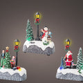 Led szene plastik dauerbetrieb indoor mit drei beleuchteten weihnachtsszenen schneemänner santa lampen