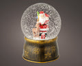 LED Schneekugel Santa gold warmweiße LED 13x17.5cm