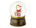 LED Schneekugel Santa gold warmweiße LED 13x17.5cm