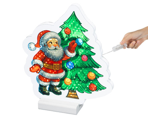 LED Infinity Santa am Baum warmweiße LED 1.3x17x22cm