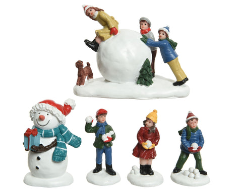 Figuren-Set „Schneeballschlacht“