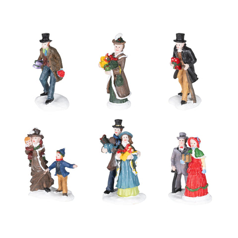 Figuren "Weihnachts-Shopping" für Winterszenen