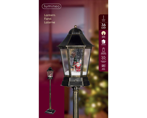 LED Straßenlaterne Schneefallfunktion antikkupfer warmweiße LED 32x166cm