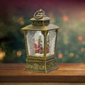 LED Wassersprenkler Laterne Santa gold warmweiße LED 11.5x11.5x24cm